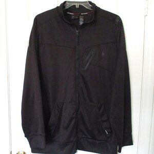 Spyder Active ProWeb Mens L/S Full Zip 3-Pocket Black Windbreaker NWOT - XXL
